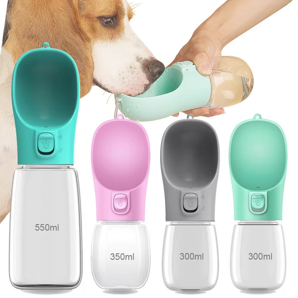 Botella de agua para mascotas disponible en varios colores y tamaños